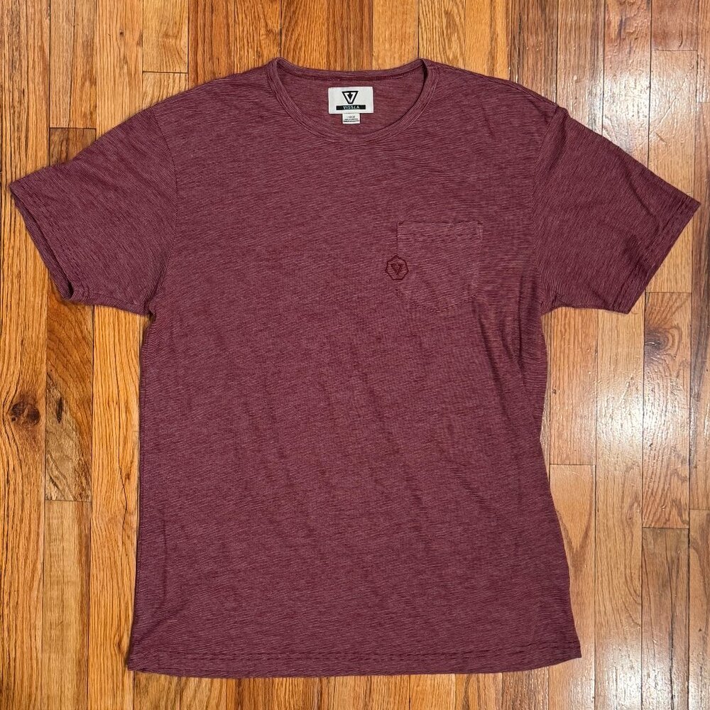 VISSLA Men's Red Short Sleeve Pocket Shirt Size Large